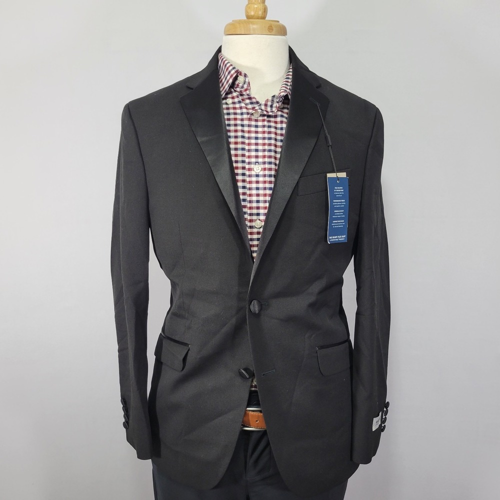 Kenneth Cole Reaction Men's Tuxedo Jacket Black Techni-Cole 40R NEW